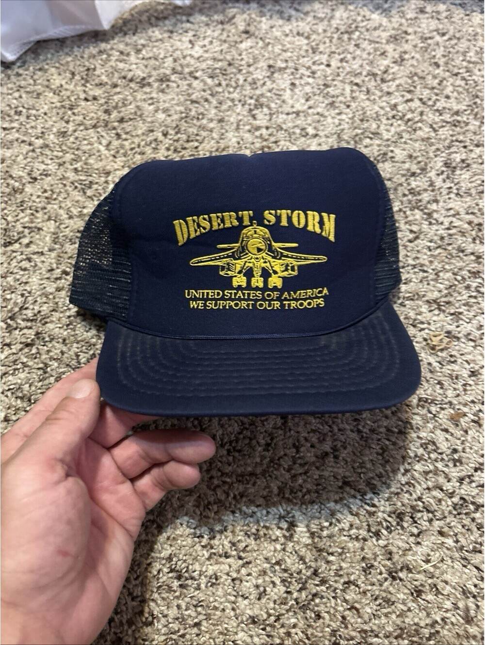 Vintage 1990s Desert Storm Snap Back Hat